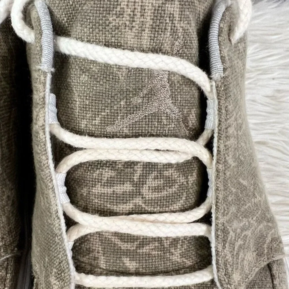 Jordan V.5 Grown Low‎ Canvas RARE Sample Khaki Wolf Grey Sneaker Sz. 9